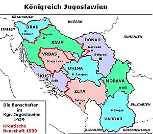 Karte von Jugoslawien