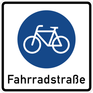 Fahrradstraße Schild