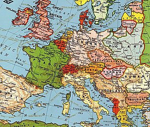 Europa 1920er Jahre Karte