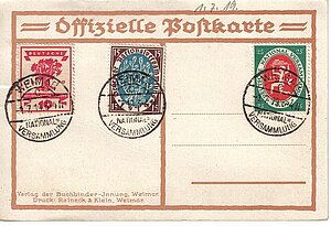 Postkarte zur Weimarer Nationalversammlung
