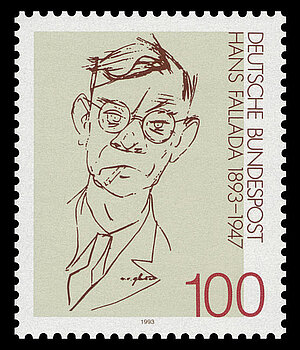 Hans Fallada auf einer Briefmarke