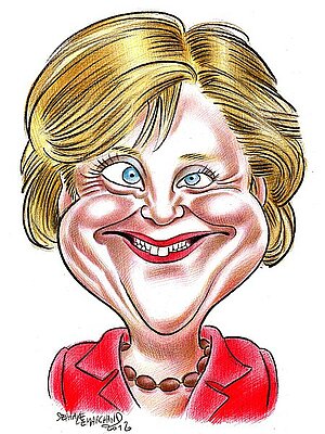 Karikatur von Angela Merkel