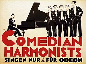 Plakat der Comedian Harmonists aus den 1920er Jahren