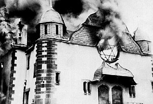 Brennende Synagoge