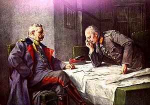 Paul von Hindenburg und Erich Ludendorff auf einem Gemälde
